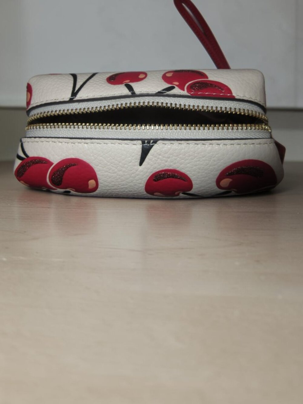 COACH - Cherry Print Leather Boxed Cosmetic Pouch, New in box - Picture 9 of 16